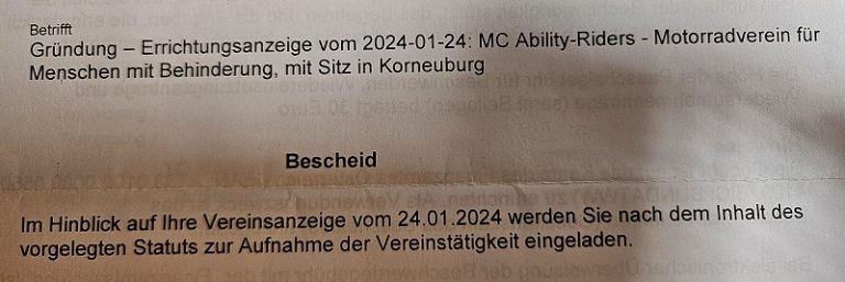 Gründung des Vereins